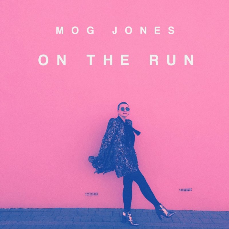 Album cover for On The Run - a woman in purple clothes with a pink background.